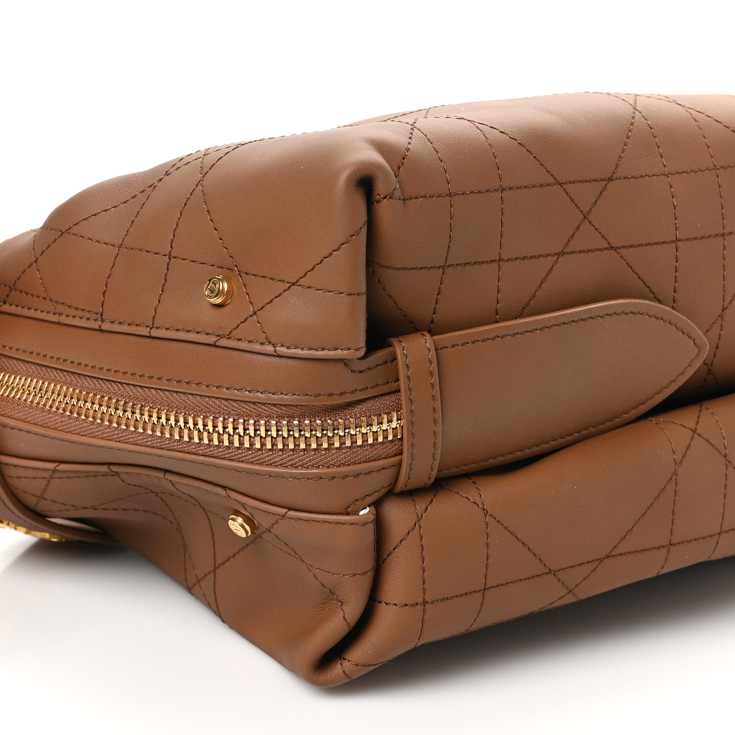 Calfskin Macrocannage Medium D-Journey Bag Camel