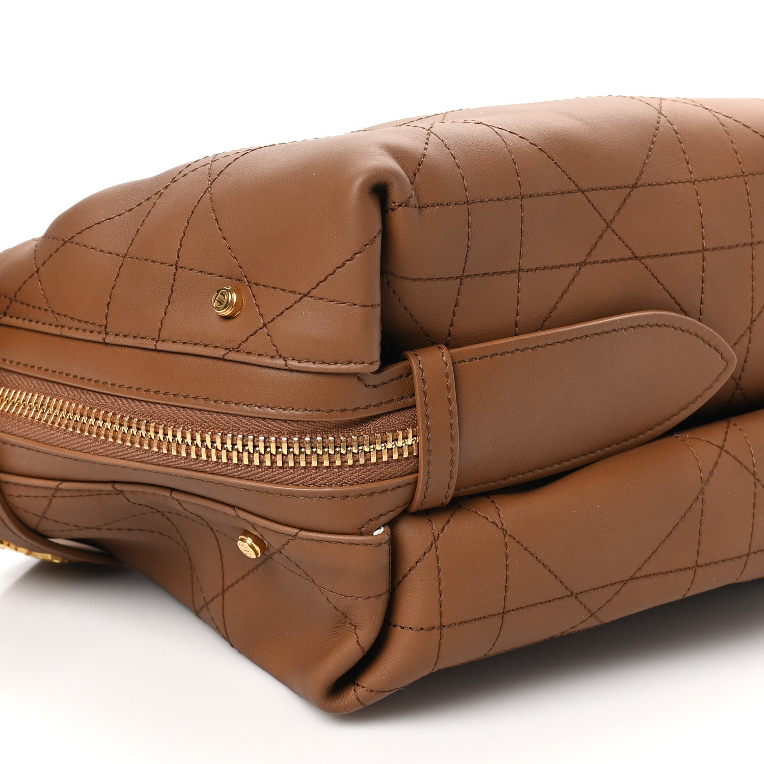 Christian Dior Calfskin Macrocannage Medium D-Journey Bag Camel 9 of 10