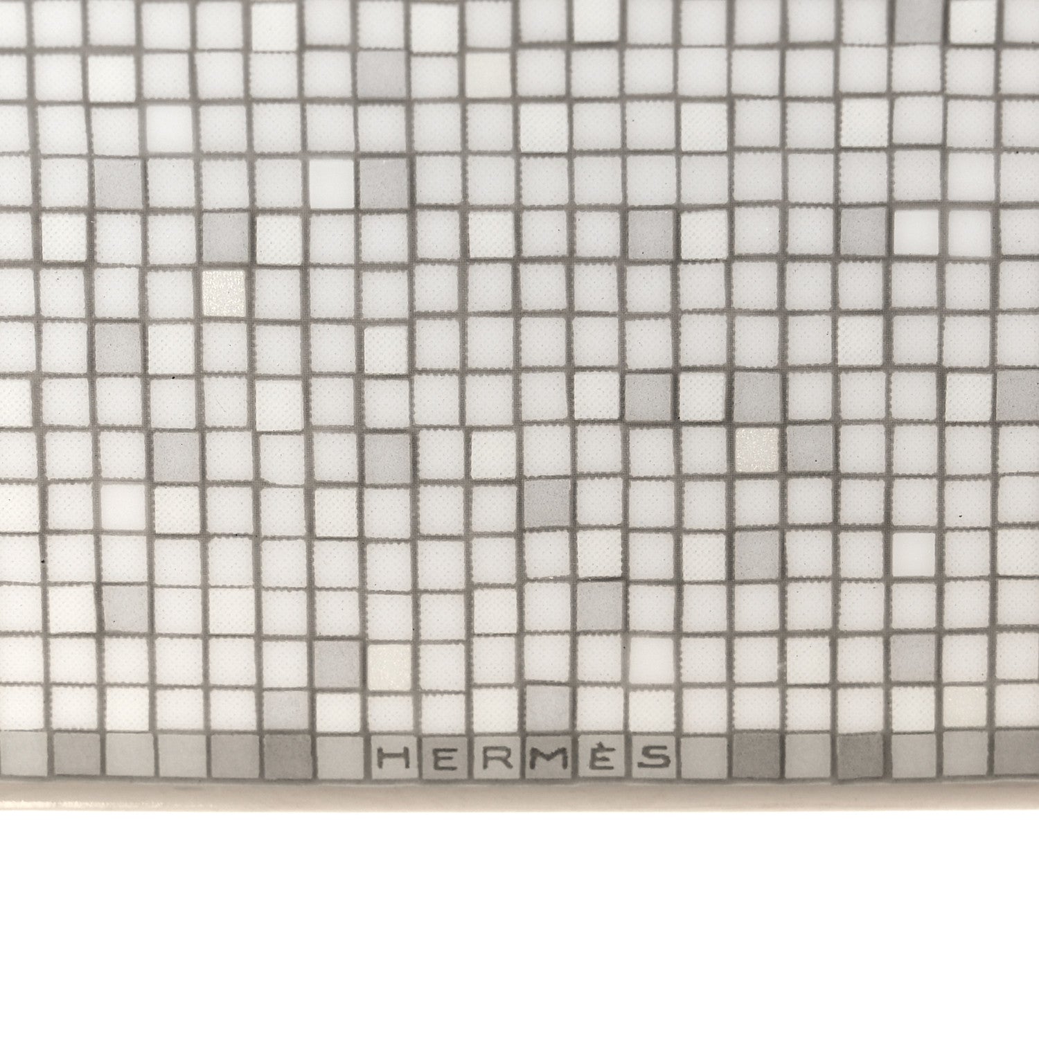 Hermes Porcelain Mosaique au 24 Platine Square Plate 6 of 9