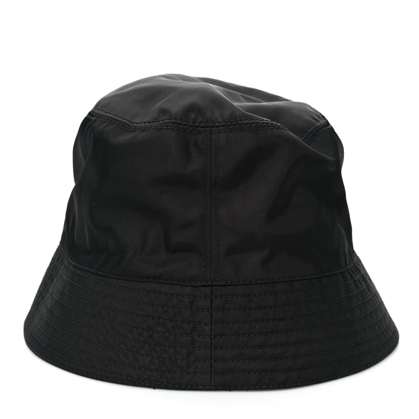 Re-Nylon Metal Triangle Logo Womens Bucket Hat M Black