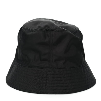 Prada Re-Nylon Metal Triangle Logo Womens Bucket Hat M Black 6 of 8