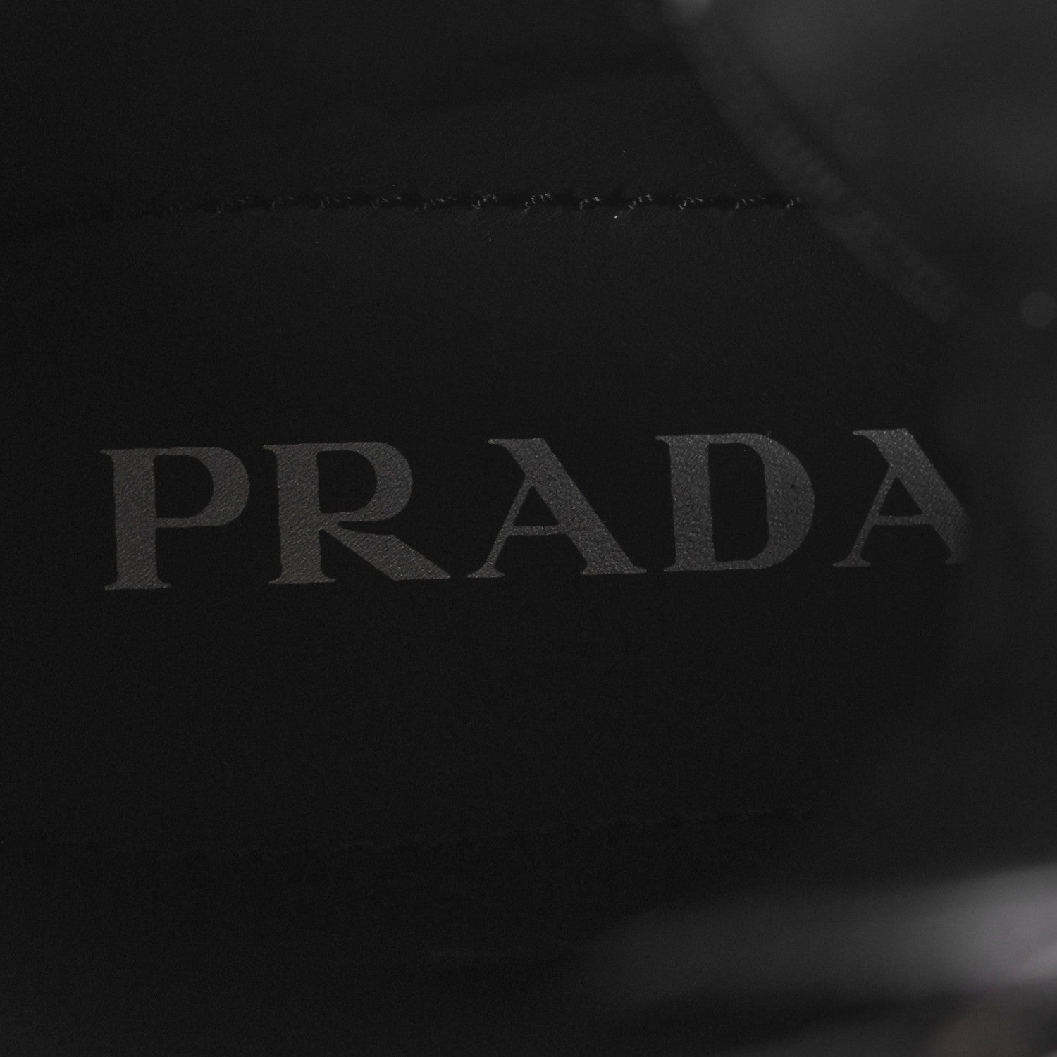 Prada Spazzolato Rois Nylon Metal Triangle Logo Monolith Pouch Pocket 55mm Boots 38 Black 8 of 8