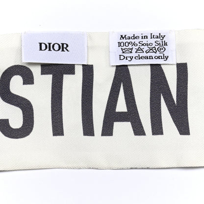 Christian Dior Silk Toile De Jouy Mitzah Scarf White 6 of 6