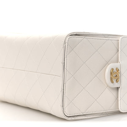 Chanel Caviar Quilted Small Chanel 25 Handbag White 10 of 13