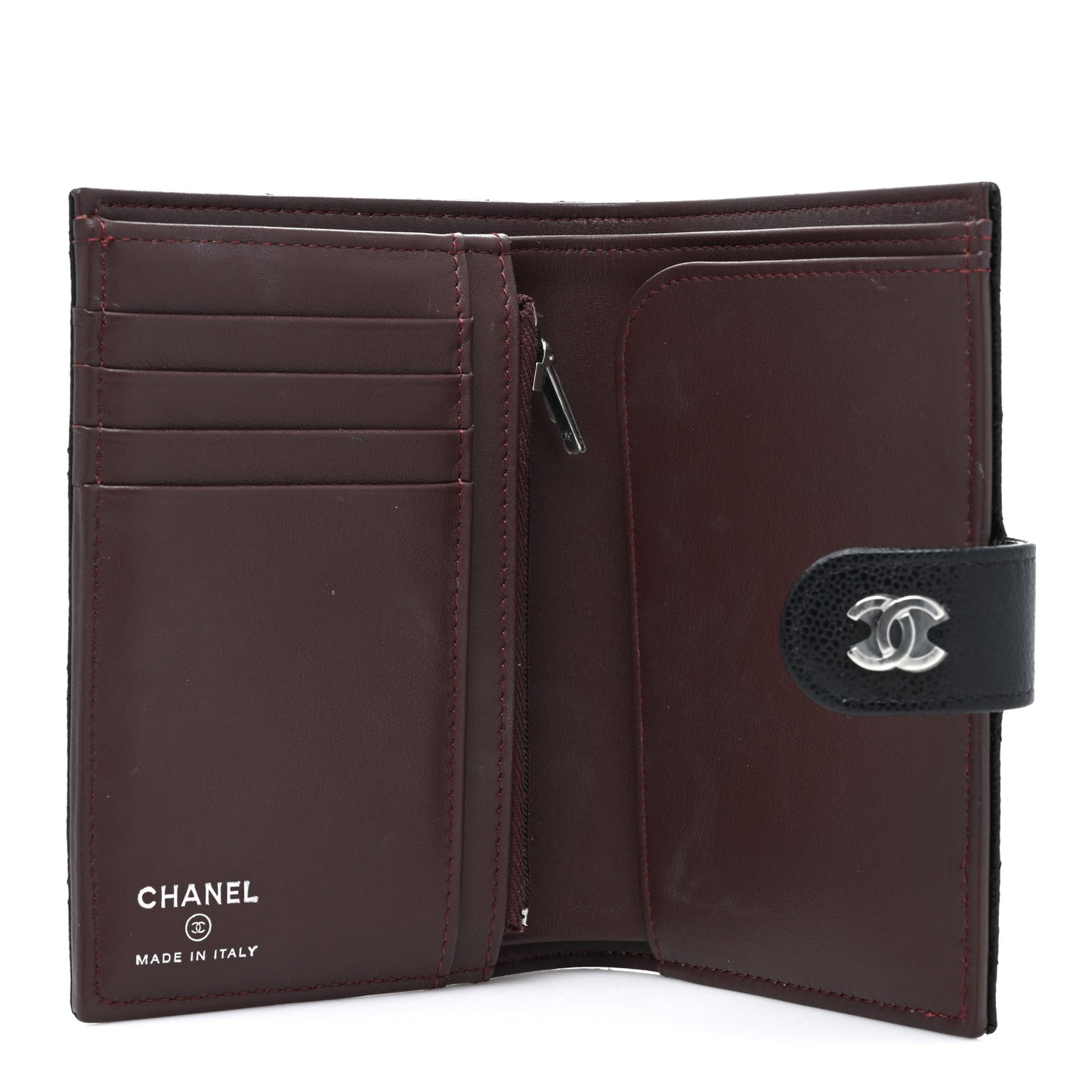 Caviar Quilted Passport Holder Black