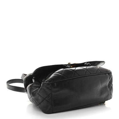 Chanel Lambskin Quilted Backpack Black 4 of 9