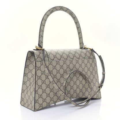 Balenciaga X GUCCI GG Supreme Monogram Medium Hourglass Top Handle Bag Beige Ebony 4 of 8