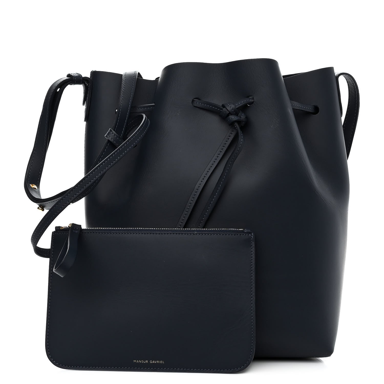 Mansur Gavriel Calfskin Bucket Bag Blu 1 of 10