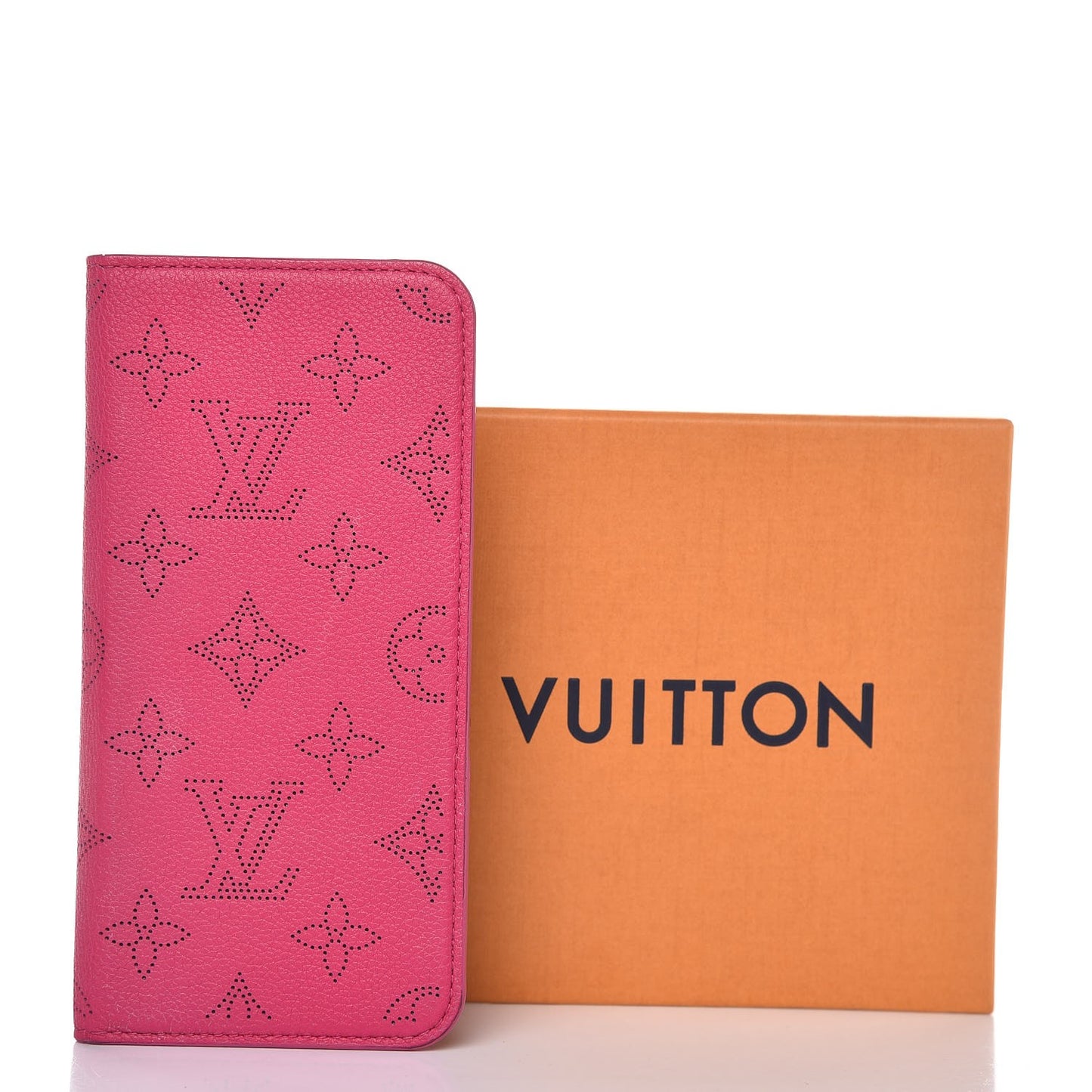 Monogram Cuir iPhone 8 Plus Folio Case Fuchsia