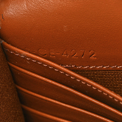 Celine Triomphe Canvas Calfskin Margo Wallet on Chain Tan 7 of 10