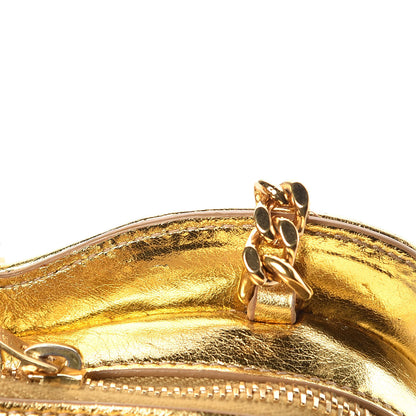 Saint Laurent Metallic Calfskin Matelasse Chevron Monogram Small Love Heart Chain Bag Gold 14 of 14