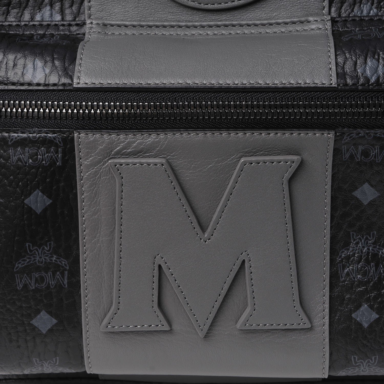 MCM Visetos Medium Stark Logo Stripe Backpack Black 11 of 11