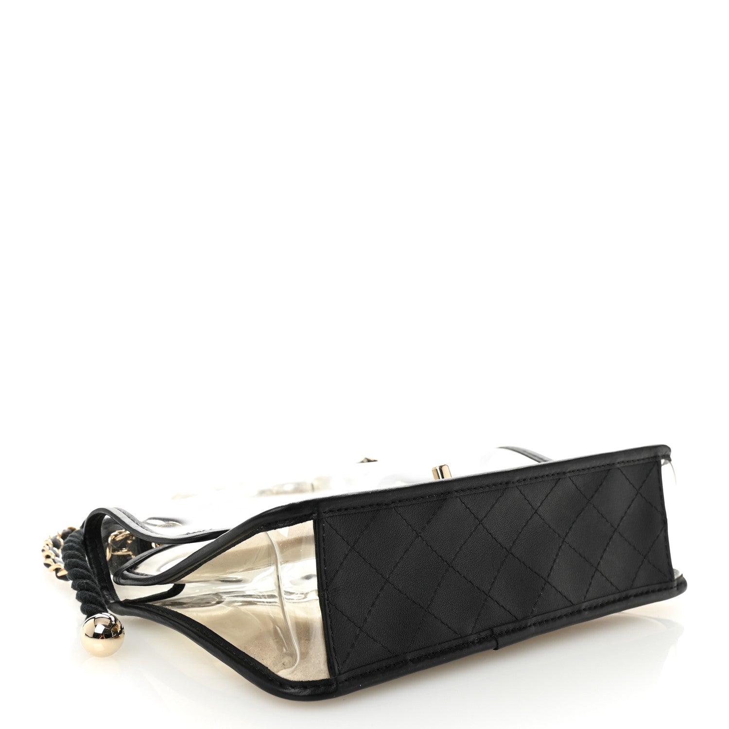 Chanel Lambskin PVC Sand By The Sea Flap With Pearl Strap Black 4 of 10