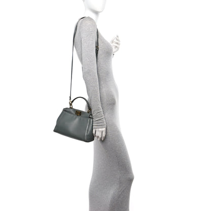 Fendi Nappa Mini Peekaboo Iconic Satchel Fumo 2 of 19