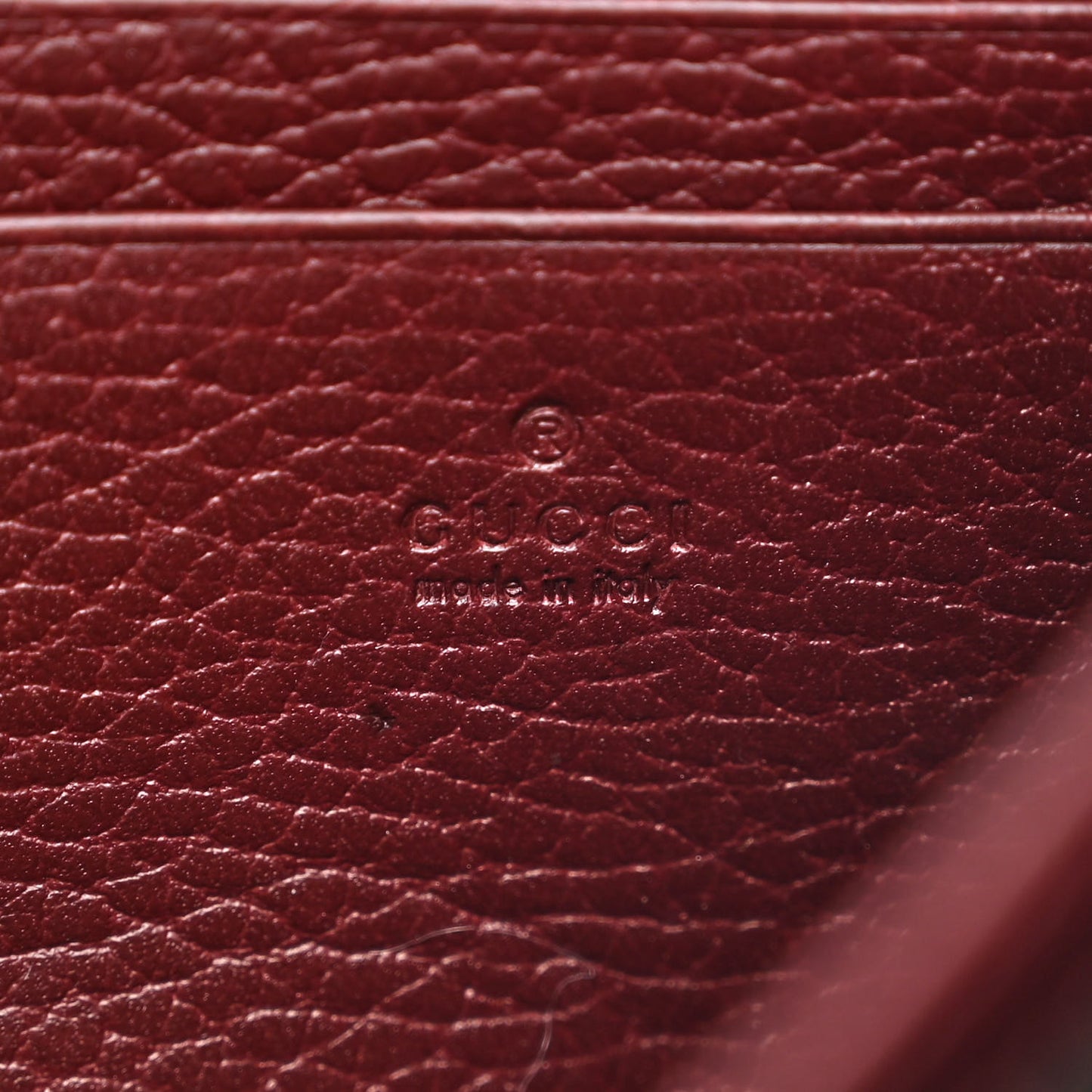 Dollar Calfskin Crystal Mini Dionysus Chain Wallet Vintage Bordeaux