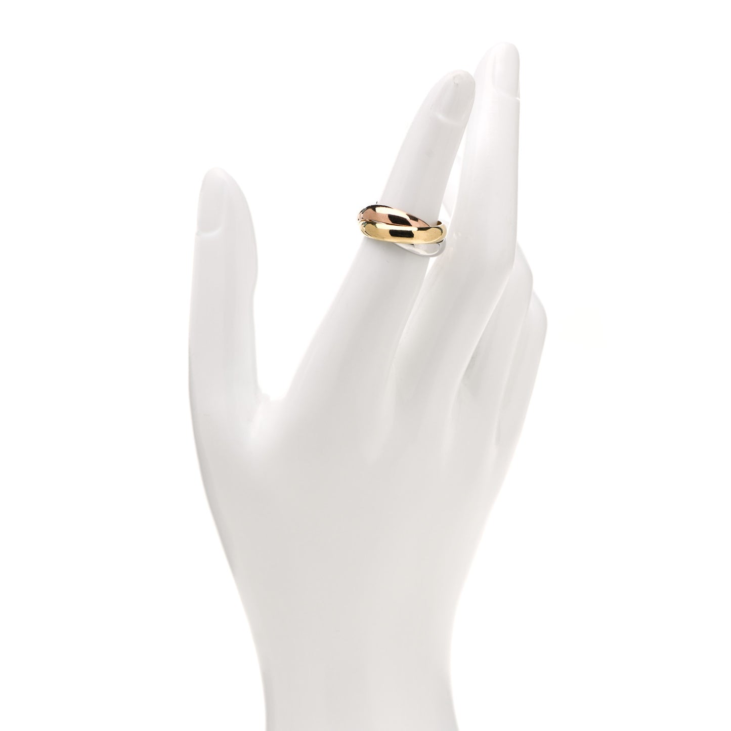 18K Pink Yellow White Gold Classic Trinity Ring 50 5.25