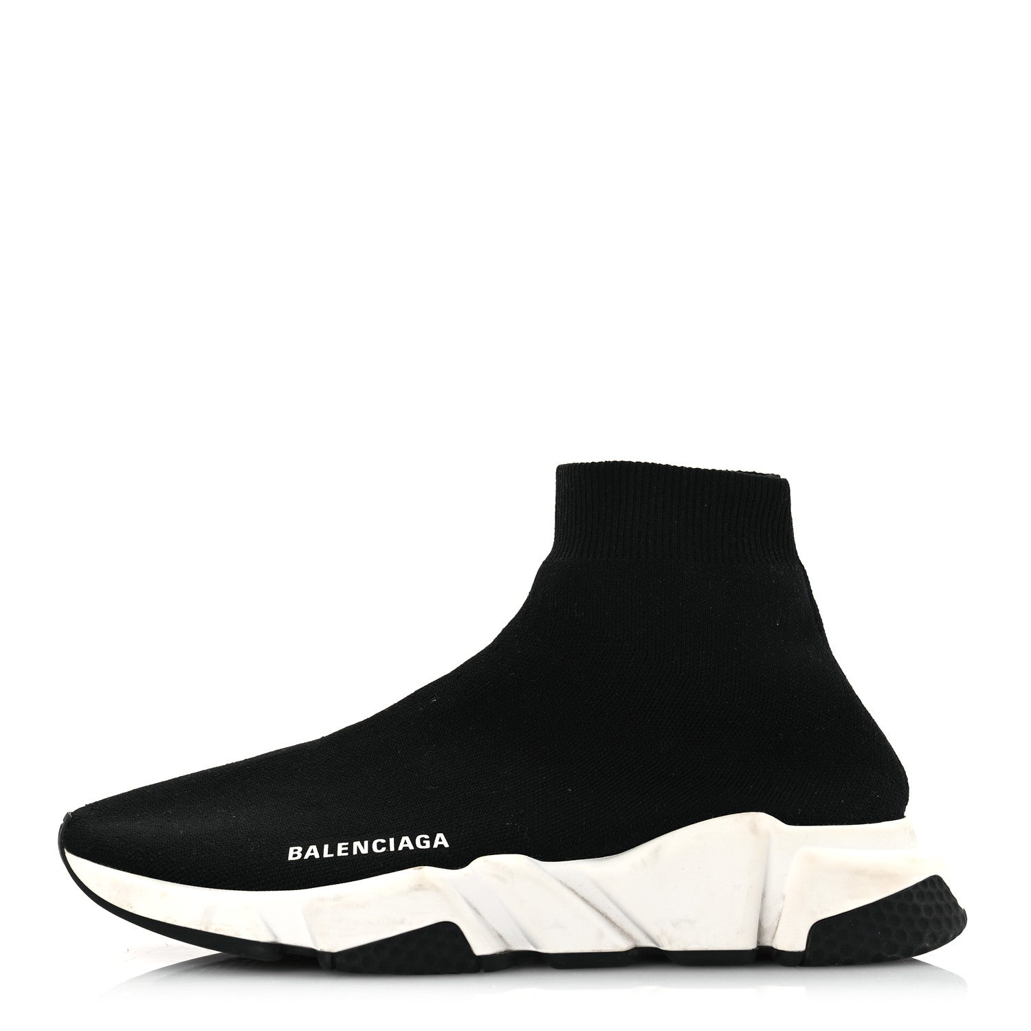 Balenciaga Technical 3D Recycled Knit Bi-Color Sole Womens Speed 2.0 Sneakers 40 Black White 1 of 12