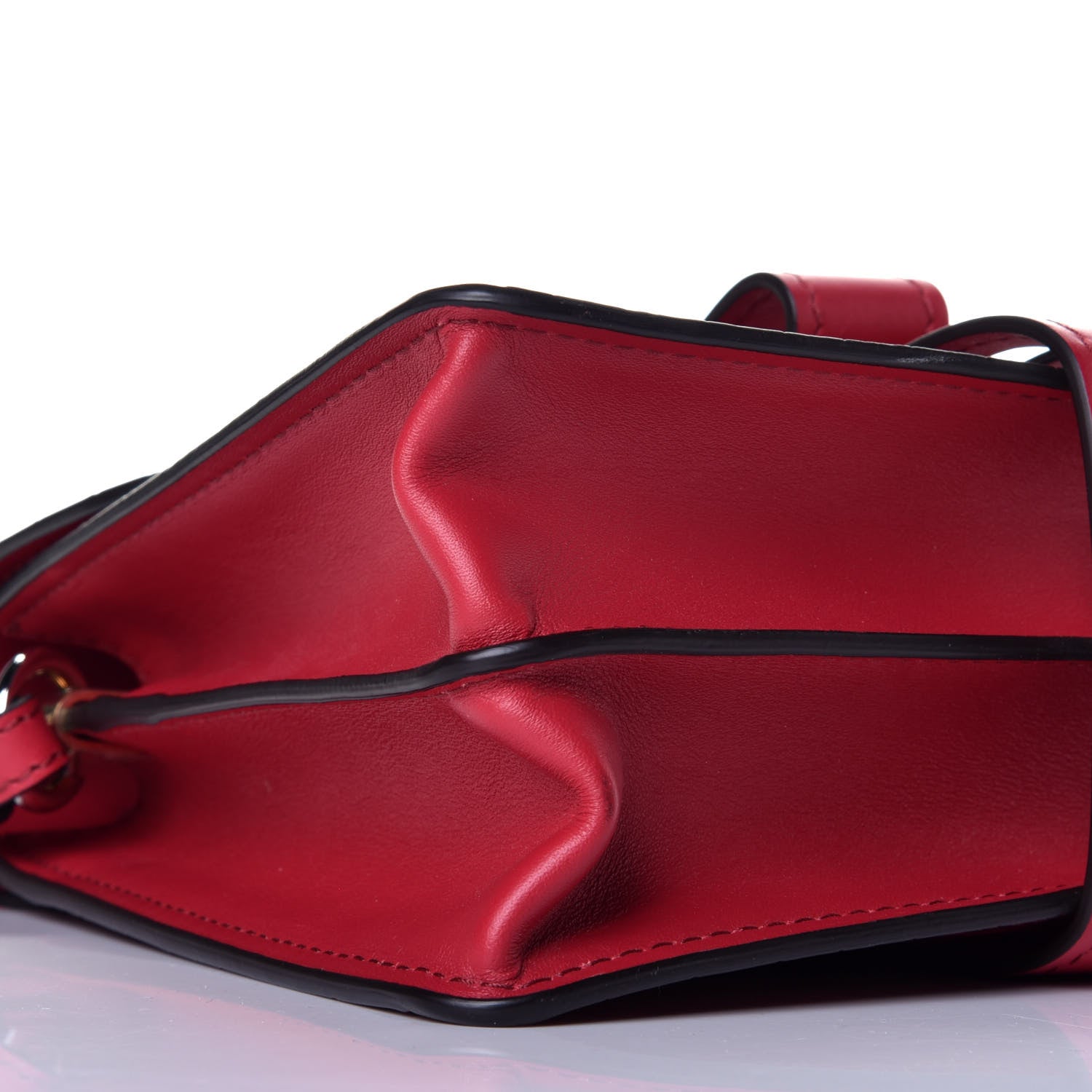 Chloe Calfskin Crocodile Embossed Small Aby Day Shoulder Bag Dusky Red 7 of 8