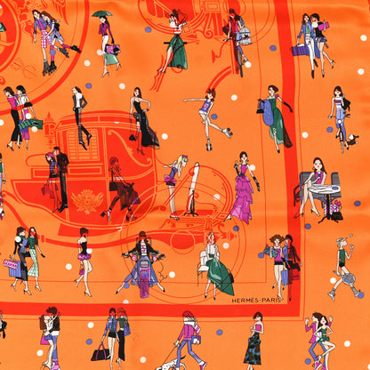 Hermes Silk Ex-Libris les Parisiennes Scarf 70 2 of 3