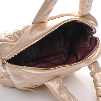 Chanel Lambskin COCO Cocoon Bowler Light Gold 5 of 7