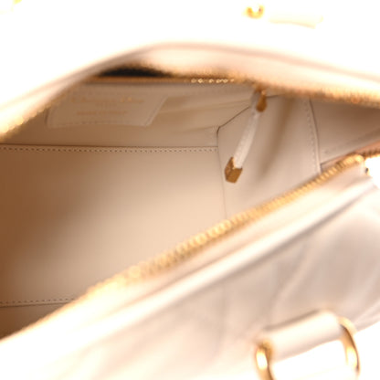 Christian Dior Calfskin Macrocannage Groove 20 Bag Dusty Ivory 4 of 10