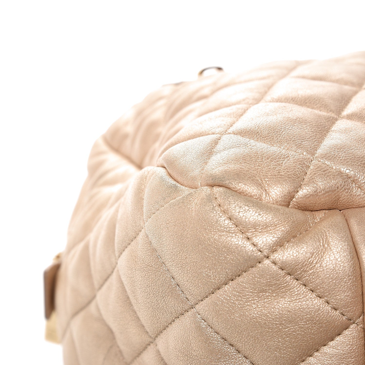 Chanel Metallic Lambskin Coco Cocoon Bowler Light Gold 14 of 16