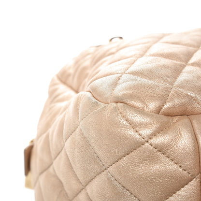 Chanel Metallic Lambskin Coco Cocoon Bowler Light Gold 14 of 16
