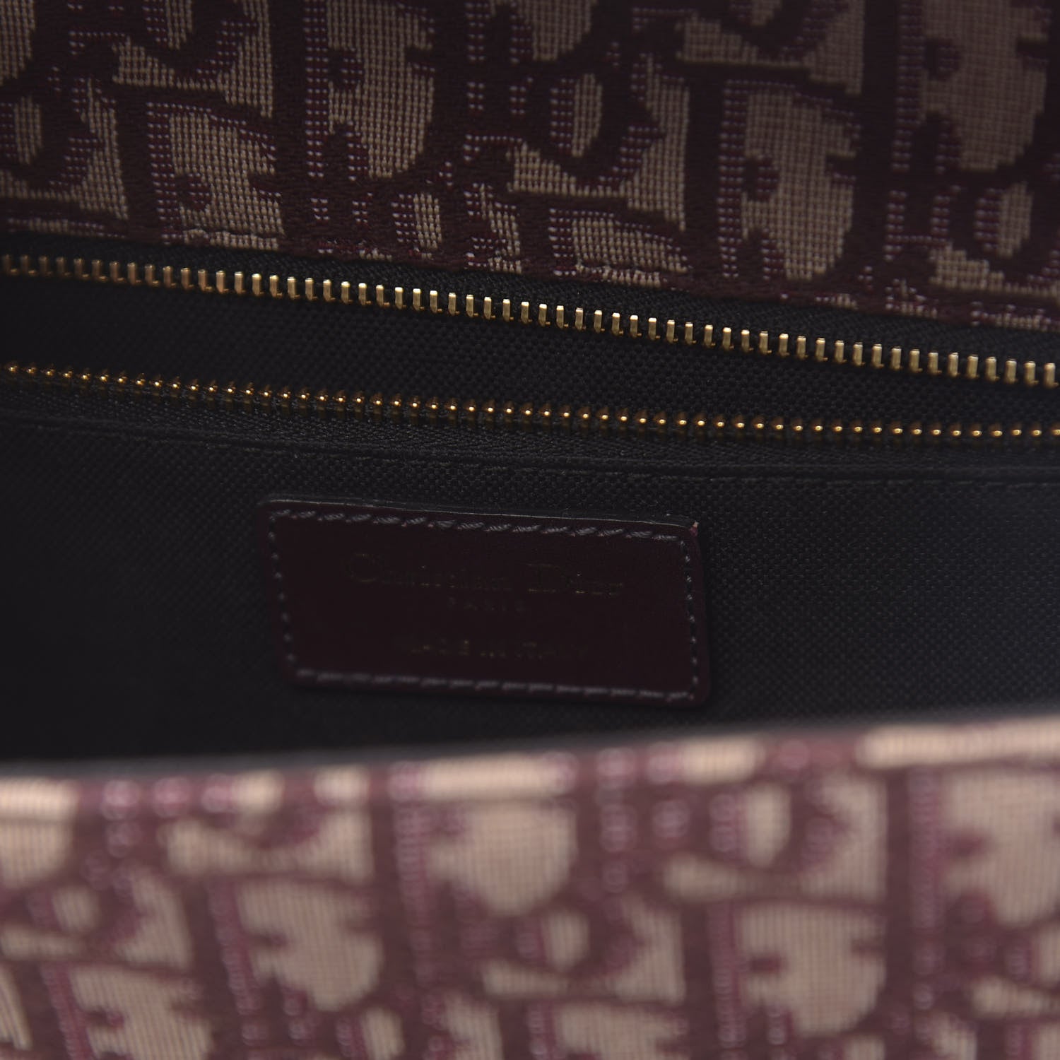 Christian Dior Oblique 30 Montaigne Flap Bag Burgundy 6 of 9