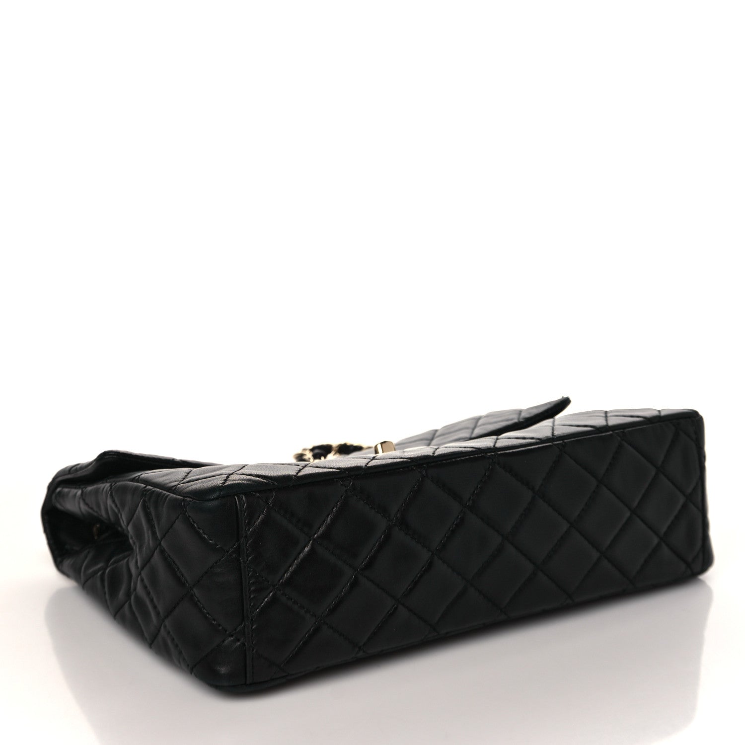 Chanel Washed Lambskin Quilted Maxi Single Flap Black 3 of 9