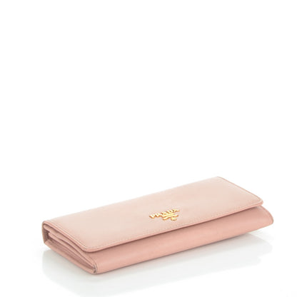 Prada Saffiano Metal Continental Flap Wallet Orchidea 4 of 7