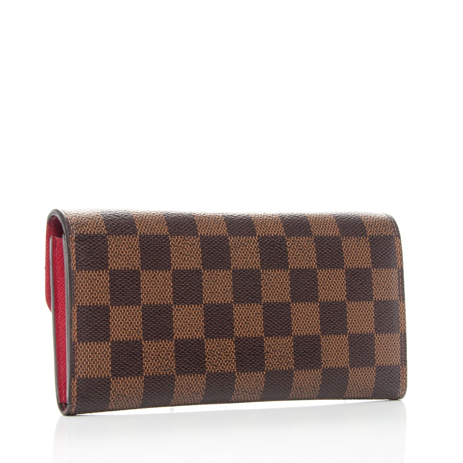 Louis Vuitton Damier Ebene Emilie Wallet Red 3 of 8