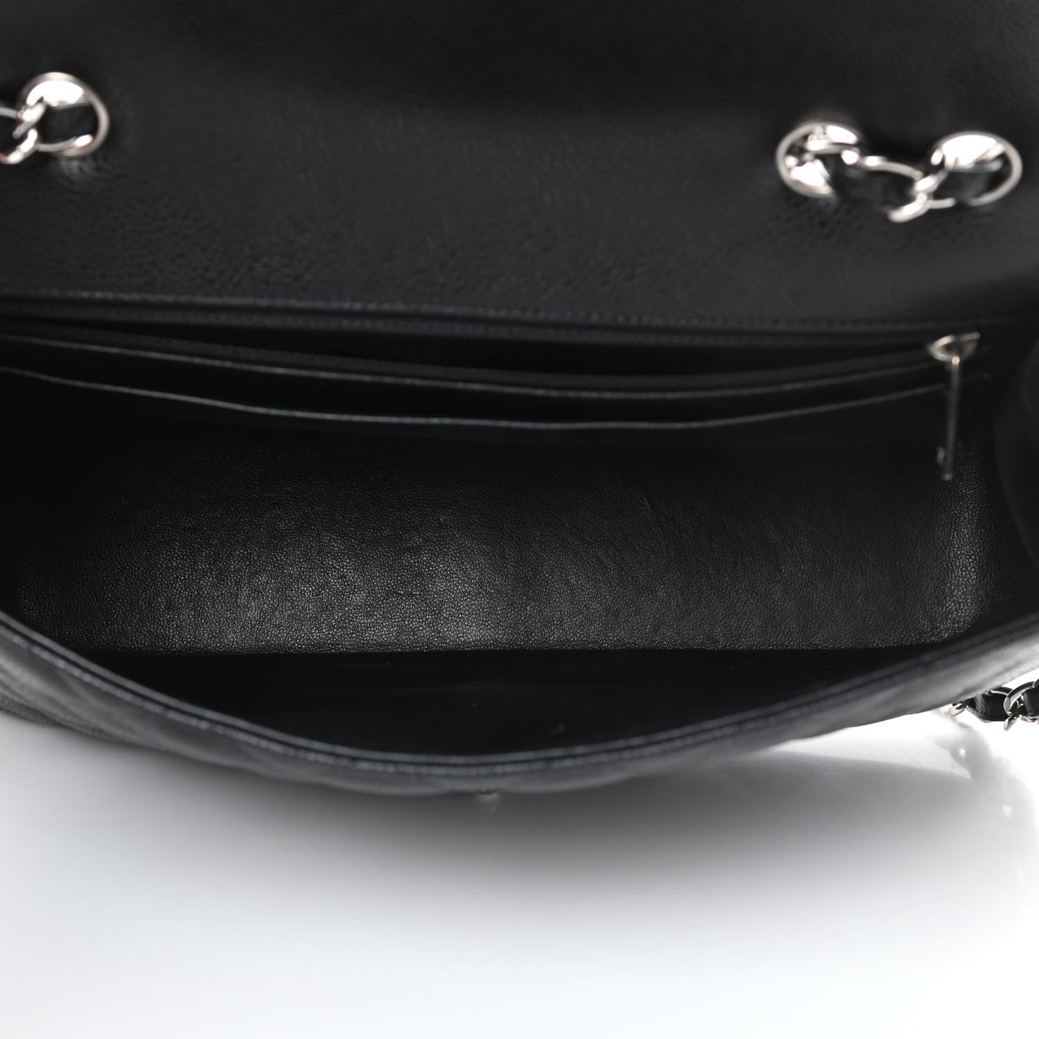 Chanel Caviar Quilted Jumbo Single Flap Black 6 of 11