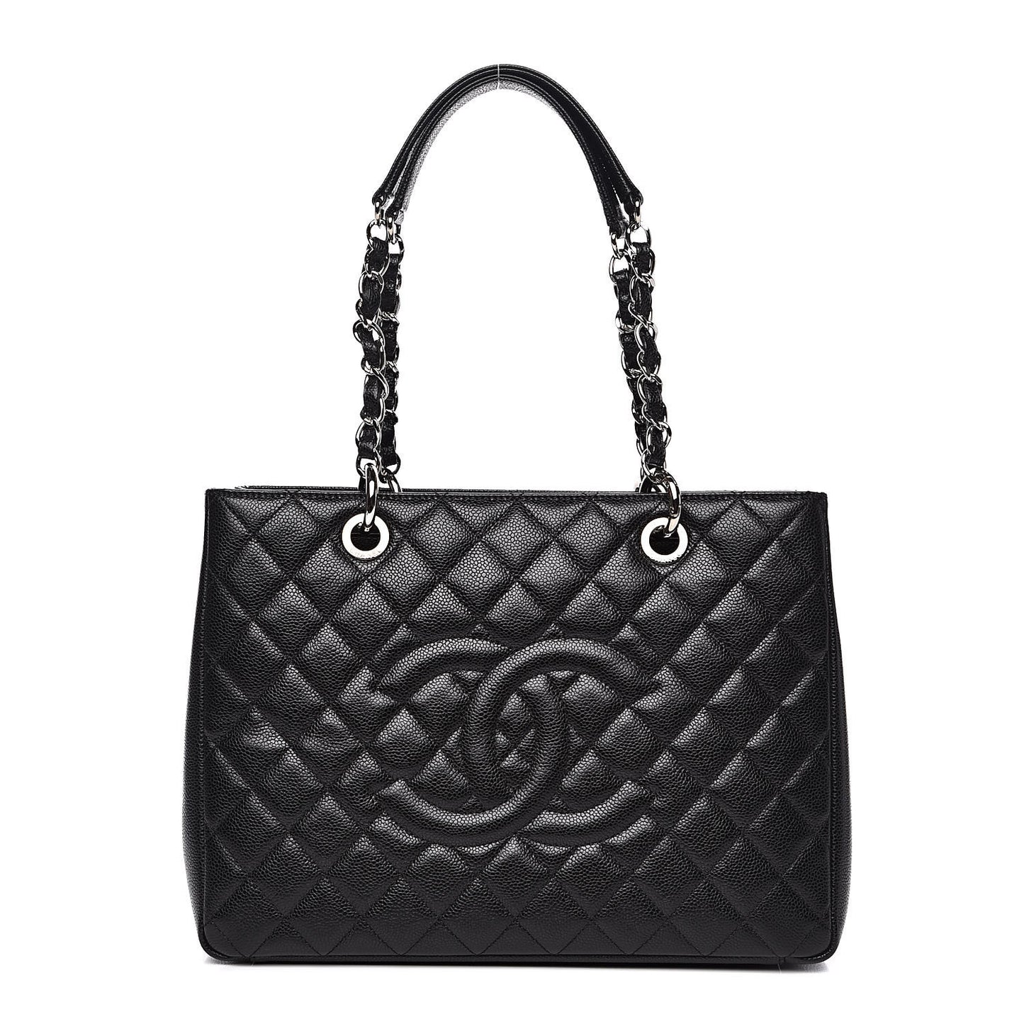 Caviar Quilted Grand Shopping Tote GST Black