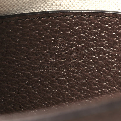 Gucci Monogram Jumbo GG Textured Dollar Calfskin Web Mini Horsebit 1955 Shoulder Bag Camel Ebony New Acero 6 of 10