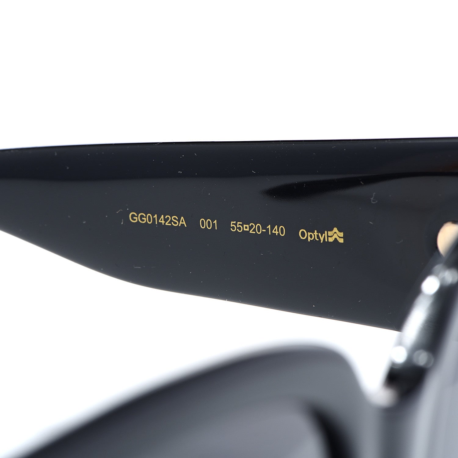 Gucci Acetate Square Frame Sunglasses GG0142SA Black 5 of 9