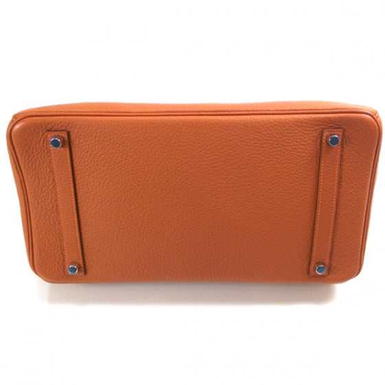 Taurillon Clemence Birkin 35 Orange