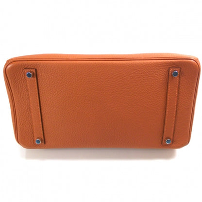 Hermes Taurillon Clemence Birkin 35 Orange 4 of 13