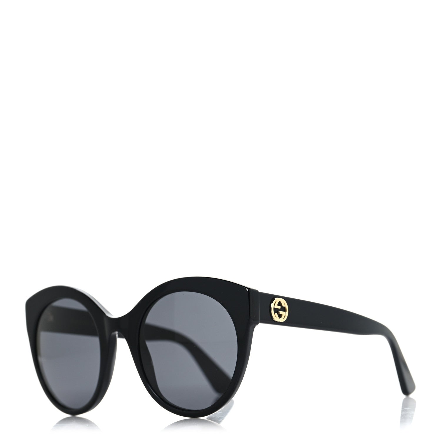 Gucci Round GG Sunglasses GG0028S Black 1 of 7