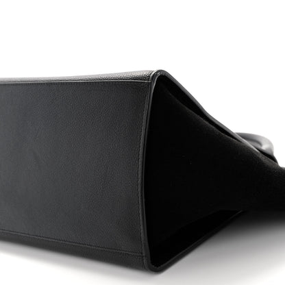 Celine Drummed Calfskin Suede Small Trapeze Black 9 of 10