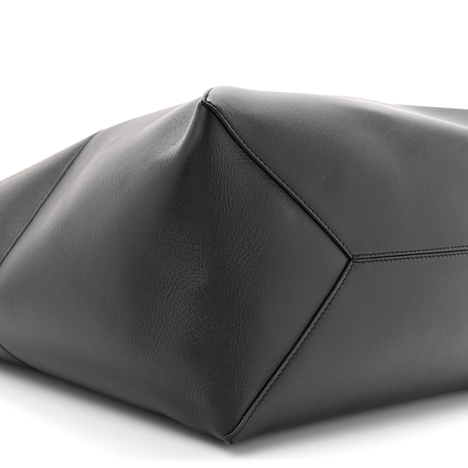 Loewe Shiny Calfskin Large  Puzzle Fold Tote Warm Desert Black 10 of 12