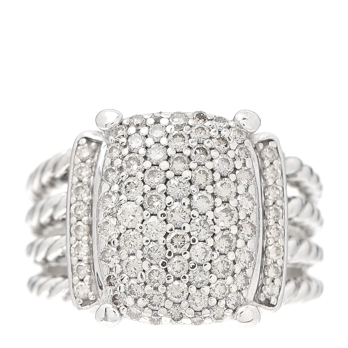 Sterling Silver Diamond 16mm Wheaton Ring 60 9