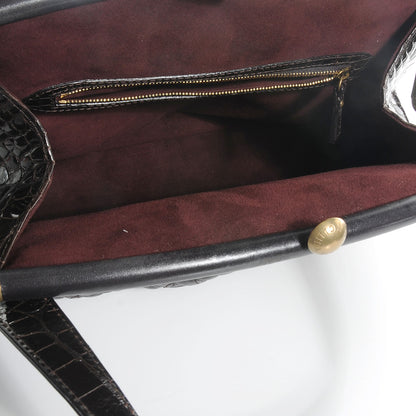 Louis Vuitton Monogram Vienna Alligator Sac Fermoir GM Aubergine 6 of 8