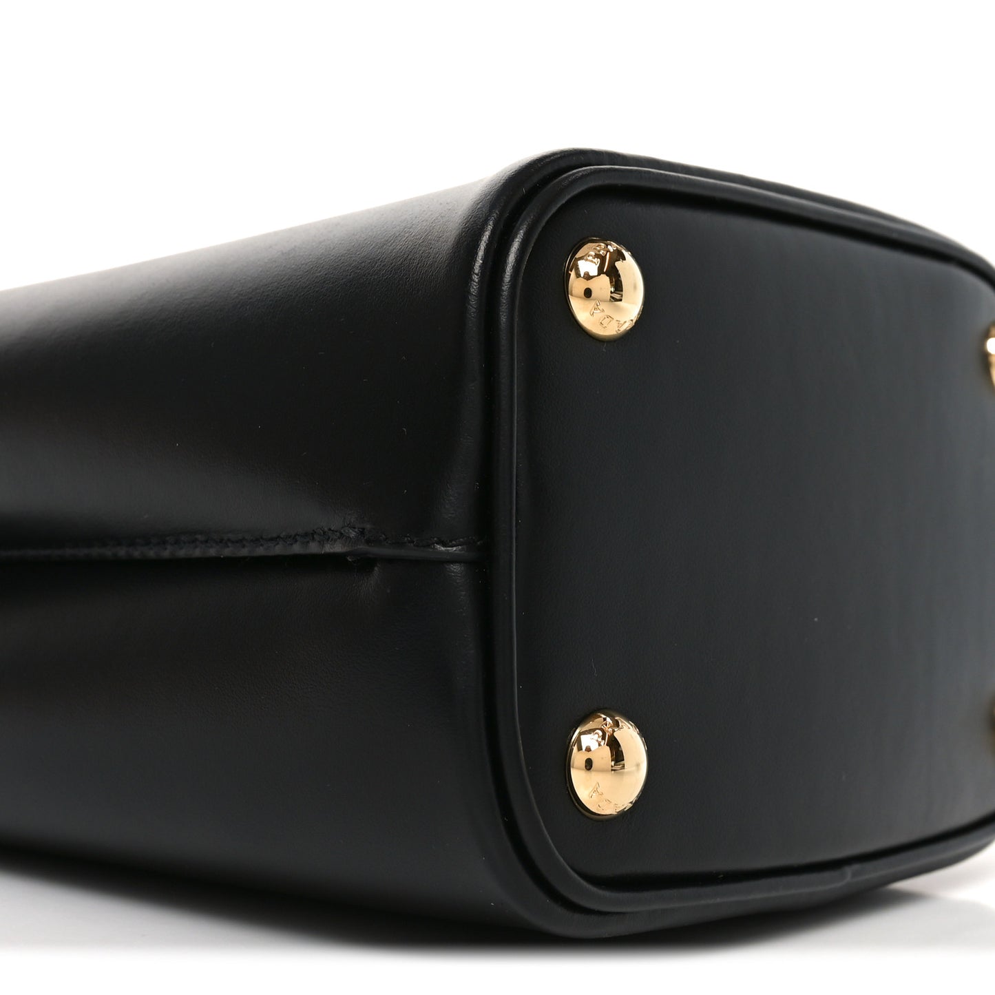 Soft Calfskin Small Panier Bucket Bag Black