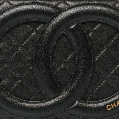 Chanel Lambskin Quilted Coco Midnight Clutch Black 8 of 10