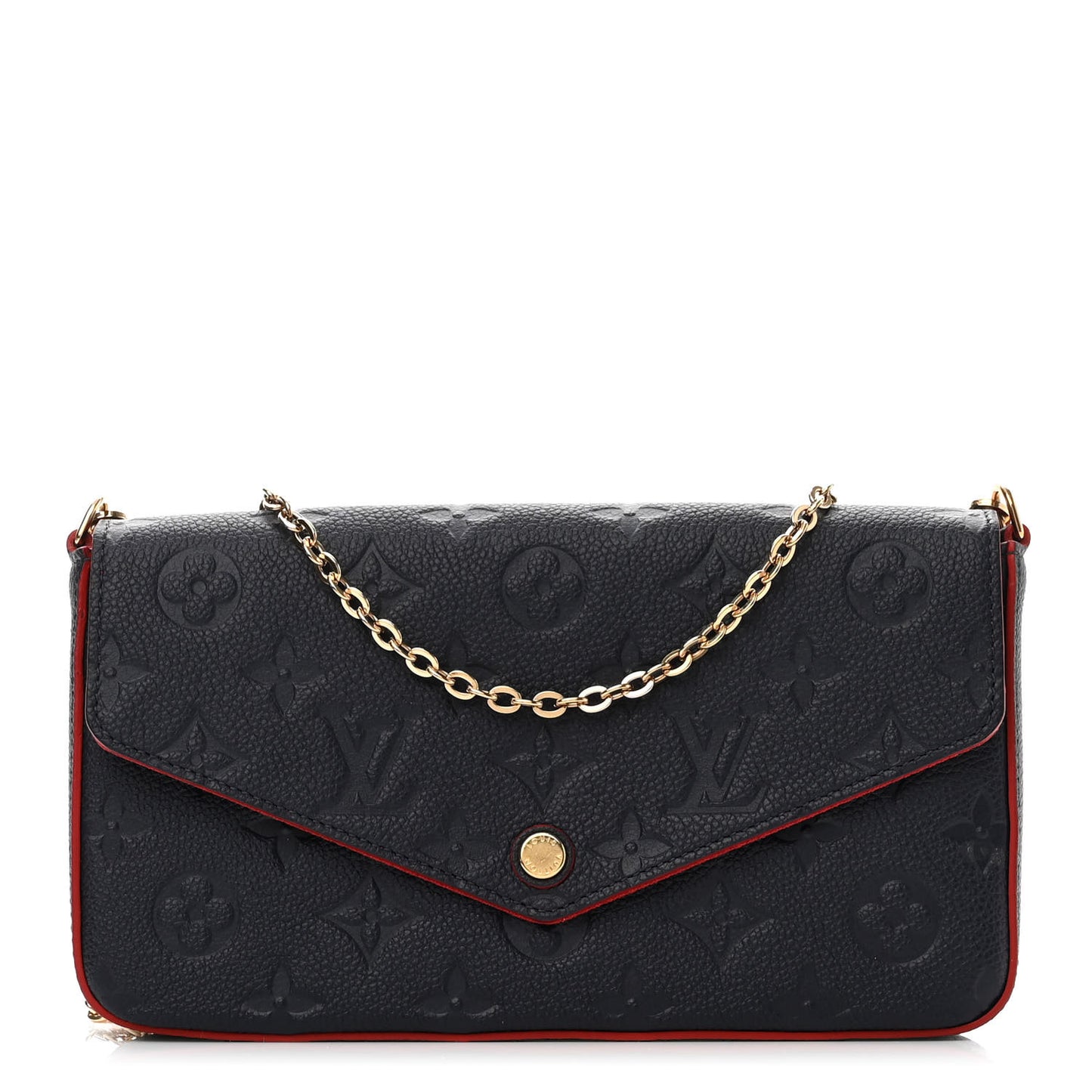 Empreinte Pochette Felicie Chain Wallet Marine Rouge