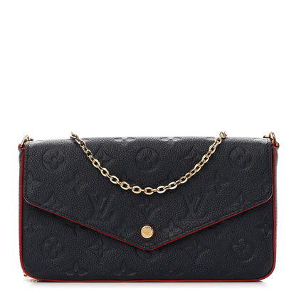 Louis Vuitton Empreinte Pochette Felicie Chain Wallet Marine Rouge 3 of 11