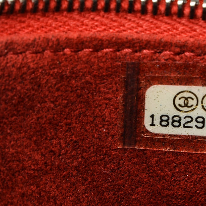 Chanel Patent Quilted Mini Phone Holder Clutch Red 8 of 8