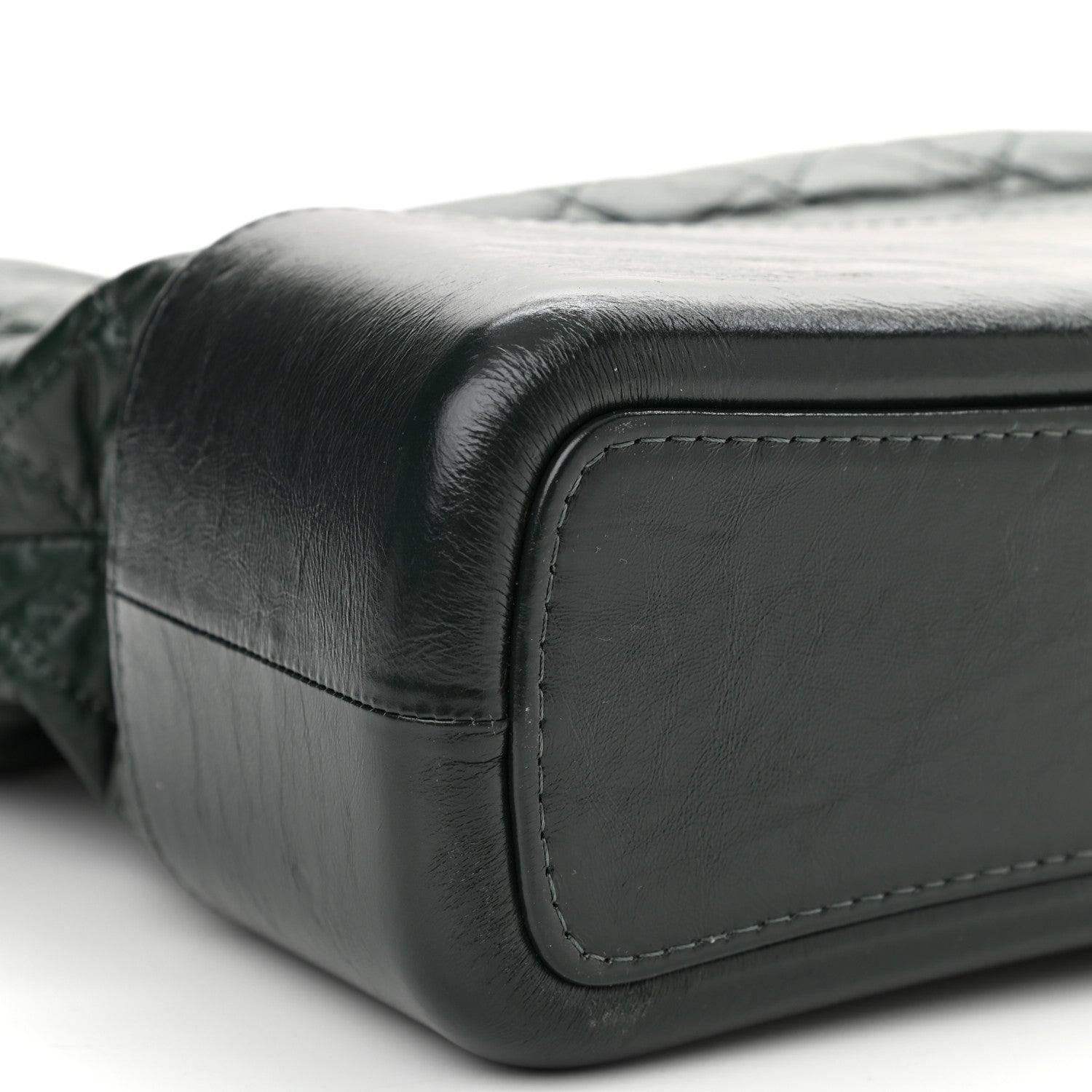 Chanel Aged Calfskin Quilted Medium Gabrielle Hobo Dark Green 9 of 14