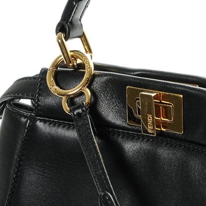 Fendi Nappa Mini Peekaboo Iconic Satchel Black 5 of 8