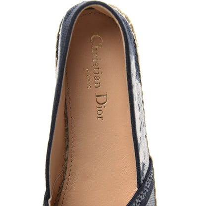 Christian Dior Canvas Tie and Dior Embroidered Granville 15mm Espadrilles 38.5 Denim 6 of 9